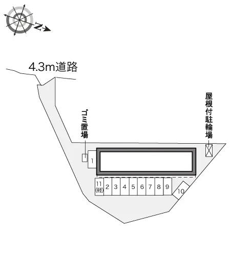 ★手数料０円★山口市荻町 月極駐車場
